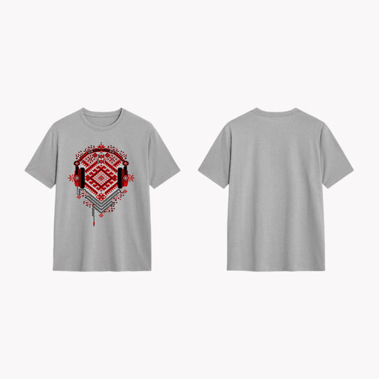 Headphone grey T-shirt