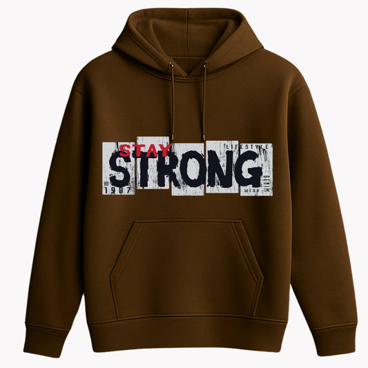 strong brown hoodie