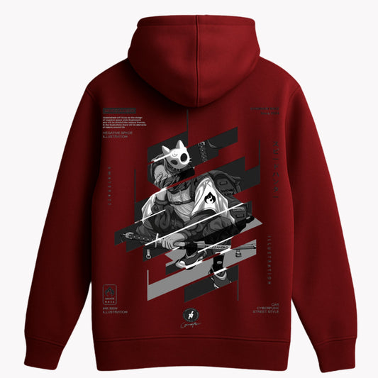 strong maroon hoodie