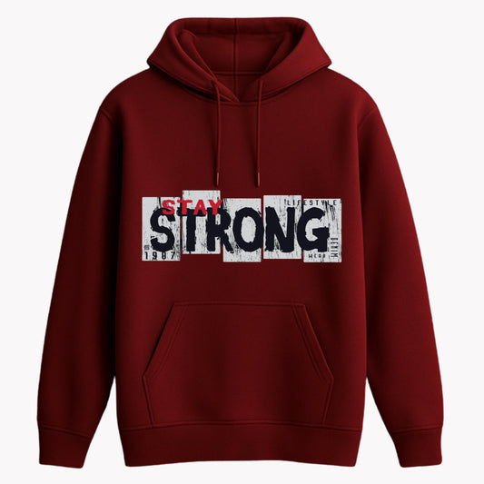 strong maroon hoodie