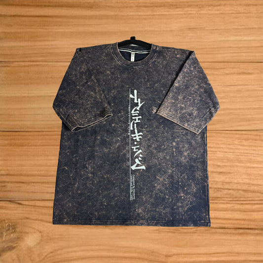 Black acid wash T-shirt