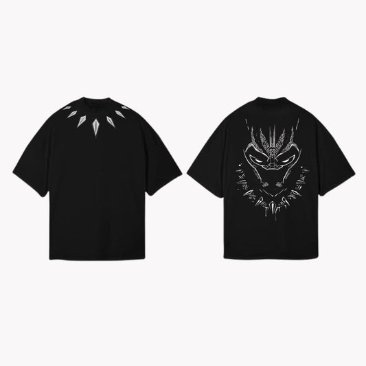black panther neck T-shirt