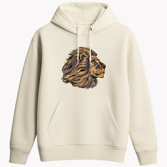 lion off embroidery hoodie