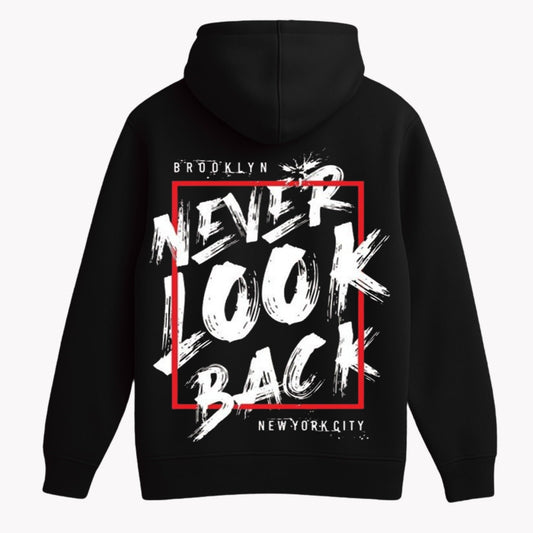Never look black hoodie