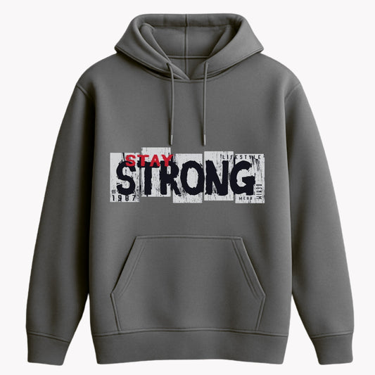strong grey  hoodie